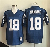 Men's Indianapolis Colts #18 Peyton Manning Blue Throwback Stitched Jersey,baseball caps,new era cap wholesale,wholesale hats