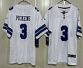 Youth Dallas Cowboys #3 George Pickens Limited White Vapor Jersey,baseball caps,new era cap wholesale,wholesale hats