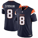 Men's Denver Broncos #8 Jarrett Stidham Navy 2025 F.U.S.E. Vapor Limited Stitched Jersey,baseball caps,new era cap wholesale,wholesale hats
