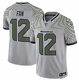 Men's Seattle Seahawks #12 Fan Gray 2025 F.U.S.E. 'Rivalries' Vapor Untouchable Limited Stitched Jersey,baseball caps,new era cap wholesale,wholesale hats