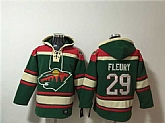 Men's Minnesota Wild #29 Marc-Andre Fleury Green Lace-Up Pullover Hoodie,baseball caps,new era cap wholesale,wholesale hats