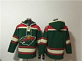 Men's Minnesota Wild Blank Green Lace-Up Pullover Hoodie,baseball caps,new era cap wholesale,wholesale hats