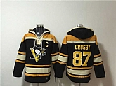 Men's Pittsburgh Penguins #87 Sidney Crosby Black Lace-Up Pullover Hoodie,baseball caps,new era cap wholesale,wholesale hats