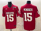 Men's Indiana Hoosiers #15 Fernando Mendoza Red F.U.S.E. 2026 Patch Stitched Basketball Jersey,baseball caps,new era cap wholesale,wholesale hats