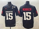 Men's Indiana Hoosiers #15 Fernando Mendoza Black F.U.S.E. 2026 Patch Stitched Basketball Jersey,baseball caps,new era cap wholesale,wholesale hats