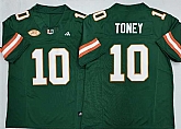 Men's Miami Hurricanes #10 Malachi Toney Green F.U.S.E. 2026 Stitched Football Jersey,baseball caps,new era cap wholesale,wholesale hats