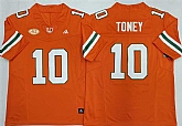 Men's Miami Hurricanes #10 Malachi Toney Orange F.U.S.E. 2026Stitched Football Jersey,baseball caps,new era cap wholesale,wholesale hats