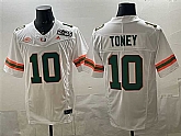 Men's Miami Hurricanes #10 Malachi Toney White F.U.S.E. 2026 & Florida Patch Stitched Football Jersey,baseball caps,new era cap wholesale,wholesale hats