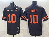 Men's Miami Hurricanes #10 Malachi Toney Black F.U.S.E. 2026 & Florida Patch Stitched Football Jersey,baseball caps,new era cap wholesale,wholesale hats