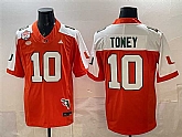 Men's Miami Hurricanes #10 Malachi Toney Orange Alternate F.U.S.E. The Fiesta Bowl Champions & Florida Patch Stitched Football Jersey,baseball caps,new era cap wholesale,wholesale hats