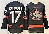 Men's Canada Hockey #17 Macklin Celebrini Black Stitched Jersey,baseball caps,new era cap wholesale,wholesale hats