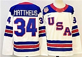 Men's USA #34 Auston Matthews White 2025-2026 Stitched Jersey,baseball caps,new era cap wholesale,wholesale hats