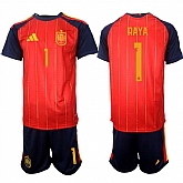Men's Spain Team #1 David Raya 2025-26 Red Home Soccer Jersey Suit,baseball caps,new era cap wholesale,wholesale hats