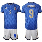 Men's Italy #9 Mateo Retegui 2025-26 Blue Home Soccer Jersey Suit,baseball caps,new era cap wholesale,wholesale hats