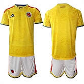 Men's Colombia Team Custom Yellow 2025-26 Home Soccer Jersey Suit,baseball caps,new era cap wholesale,wholesale hats