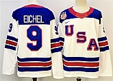 Men's USA #9 Jack Eichel White 2025-2026 Stitched Jersey,baseball caps,new era cap wholesale,wholesale hats