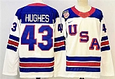 Men's USA #43 Quinn Hughes White 2025-2026 Stitched Jersey,baseball caps,new era cap wholesale,wholesale hats