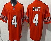 Men's Chicago Bears #4 D'Andre Swift Limited Orange FUSE Vapor Stitched Jersey,baseball caps,new era cap wholesale,wholesale hats