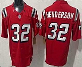 Men's New England Patriots #32 TreVeyon Henderson Limited Red Rivalries FUSE Vapor Stitched Jersey,baseball caps,new era cap wholesale,wholesale hats