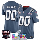 Men's New England Patriots Active Player Custom Storm Blue 2025 F.U.S.E. Super Bowl LX & USA 250' Patch 'Rivalries' Vapor Limited Stitched Jersey,baseball caps,new era cap wholesale,wholesale hats