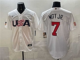 Men's USA #7 Bobby Witt Jr. White World Baseball Classic Stitched Jersey,baseball caps,new era cap wholesale,wholesale hats