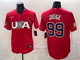 Men's USA #99 Aaron Judge Red World Baseball Classic Stitched Jersey,baseball caps,new era cap wholesale,wholesale hats