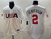 Men's USA #2 Gunnar Henderson White World Baseball Classic Stitched Jersey,baseball caps,new era cap wholesale,wholesale hats