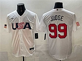 Men's USA #99 Aaron Judge White World Baseball Classic Stitched Jersey,baseball caps,new era cap wholesale,wholesale hats