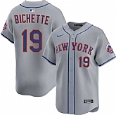 Men's New York Mets #19 Bo Bichette 2026 Gray Limited Stitched Jersey Dzhi,baseball caps,new era cap wholesale,wholesale hats