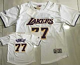 Men's Los Angeles Lakers #77 Luka Doncic White Short Sleeved AU Throwback Jersey Dzhi,baseball caps,new era cap wholesale,wholesale hats