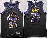 Men's Los Angeles Lakers #77 Luka Doncic Black 2025 City Swingman Jersey,baseball caps,new era cap wholesale,wholesale hats