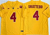 Men's Arizona State Sun Devils #4 Cam Skattebo Gold 2025 F.U.S.E. Vapor Limited Stitched Jersey,baseball caps,new era cap wholesale,wholesale hats