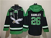 Men's Philadelphia Eagles #26 Saquon Barkley Black Ageless Must-Have Lace-Up Pullover Hoodie,baseball caps,new era cap wholesale,wholesale hats