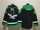 Men's Philadelphia Eagles Blank Black Ageless Must-Have Lace-Up Pullover Hoodie,baseball caps,new era cap wholesale,wholesale hats