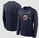 Men's New England Patriots Navy 2025 AFC Champions Glory Shield Long Sleeve T-Shirt,baseball caps,new era cap wholesale,wholesale hats