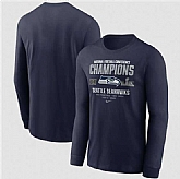 Men's Seattle Seahawks College Navy 2025 NFC Champions Team Nation Long Sleeve T-Shirt,baseball caps,new era cap wholesale,wholesale hats