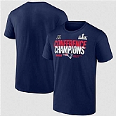 Men's New England Patriots Navy 2025 AFC Champions Right Side Draw T-Shirt,baseball caps,new era cap wholesale,wholesale hats