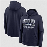 Men's Seattle Seahawks College Navy 2025 NFC Champions Team Nation Hoodie,baseball caps,new era cap wholesale,wholesale hats