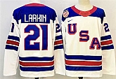 Men's USA #21 Dylan Larkin White 2025-2026 Stitched Jersey,baseball caps,new era cap wholesale,wholesale hats