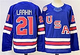 Men's USA #21 Dylan Larkin Royal 2025-2026 Stitched Jersey,baseball caps,new era cap wholesale,wholesale hats