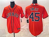 Men's Houston Astros #45 Tatsuya Imai Orange Cool Base Stitched Jersey,baseball caps,new era cap wholesale,wholesale hats