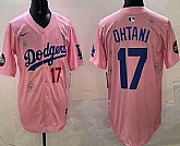 Men's Los Angeles Dodgers #17 Shohei Ohtani Pink 2025 Tokyo Series Limited Jersey,baseball caps,new era cap wholesale,wholesale hats