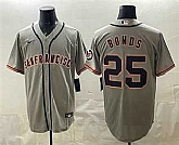Men's San Francisco Giants #25 Barry Bonds Gray Cool Base Jersey,baseball caps,new era cap wholesale,wholesale hats