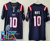 Youth New England Patriots #10 Drake Maye Limited Navy Super Bowl LX Vapor Jersey,baseball caps,new era cap wholesale,wholesale hats