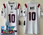 Youth New England Patriots #10 Drake Maye Limited White Super Bowl LX Vapor Jersey,baseball caps,new era cap wholesale,wholesale hats