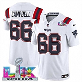 Men's New England Patriots #66 Will Campbell White 2025 F.U.S.E. Super Bowl LX Patch Vapor Limited Stitched Jersey,baseball caps,new era cap wholesale,wholesale hats