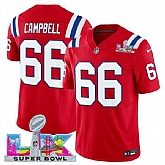 Men's New England Patriots #66 Will Campbell Red 2025 F.U.S.E. Super Bowl LX Patch Vapor Limited Stitched Jersey,baseball caps,new era cap wholesale,wholesale hats