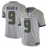 Men's Seattle Seahawks #9 Kenneth Walker III Gray 2025 F.U.S.E. 'Rivalries' Vapor Limited Stitched Jersey Dzhi,baseball caps,new era cap wholesale,wholesale hats
