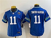 Women's Seattle Seahawks #11 Jaxon Smith-Njigba Royal 2024 F.U.S.E 50th Anniversary Patch Throwback Vapor Stitched Jersey Dzhi,baseball caps,new era cap wholesale,wholesale hats