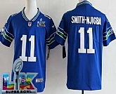 Women's Seattle Seahawks #11 Jaxon Smith-Njigba Limited Royal Super Bowl LX Patch Throwback Vapor Limited Stitched Jersey,baseball caps,new era cap wholesale,wholesale hats